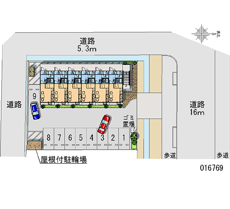 レオパレスリベェール藤元町 月極駐車場