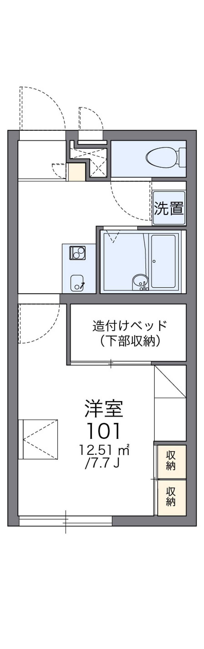 レオパレス安長 間取図