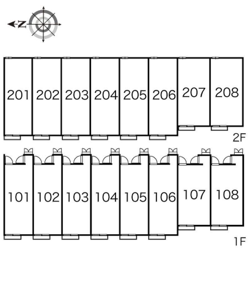 レオパレスフォ−レストⅡ 間取配置図