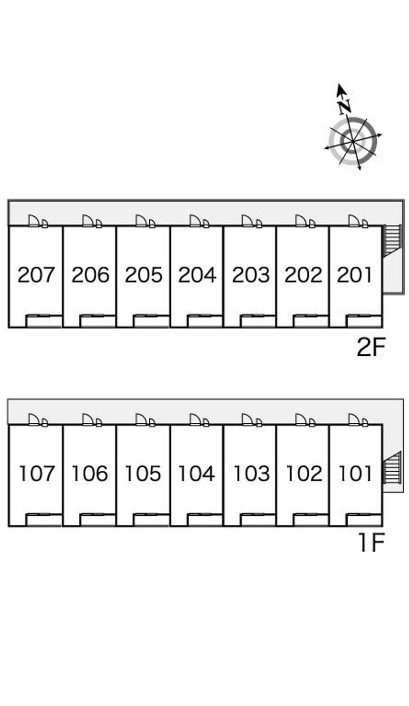 レオパレス双柳１番館 間取り配置図