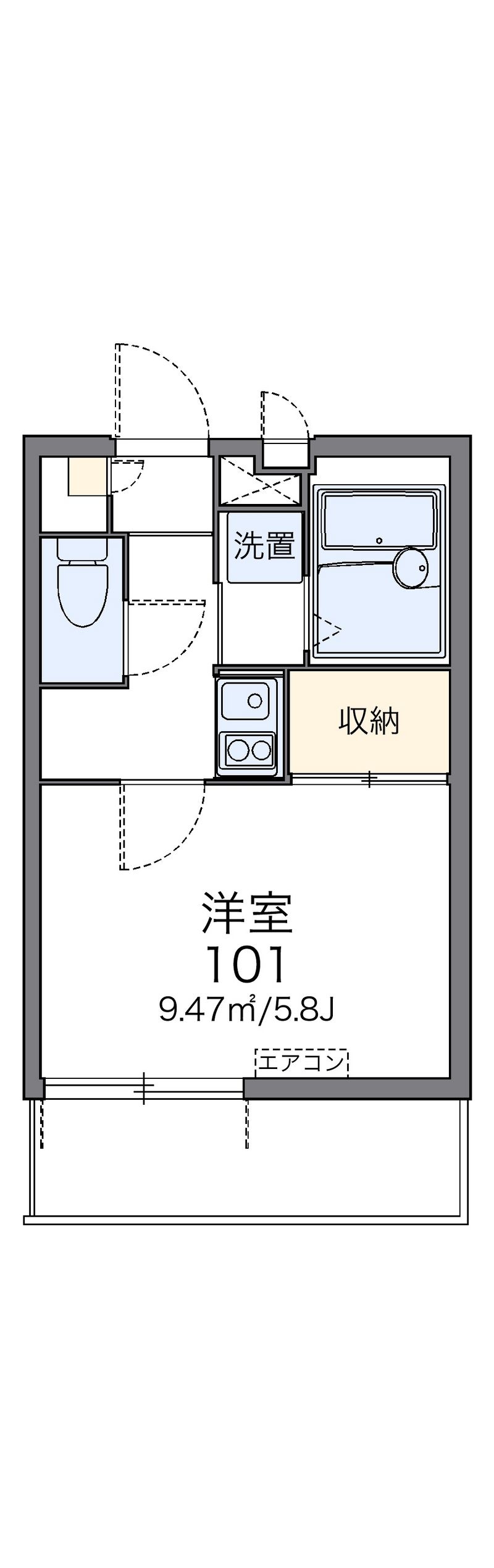 レオパレス丸山本通 間取図