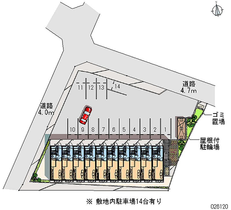 レオパレスカリーノスタンツァ 月極駐車場