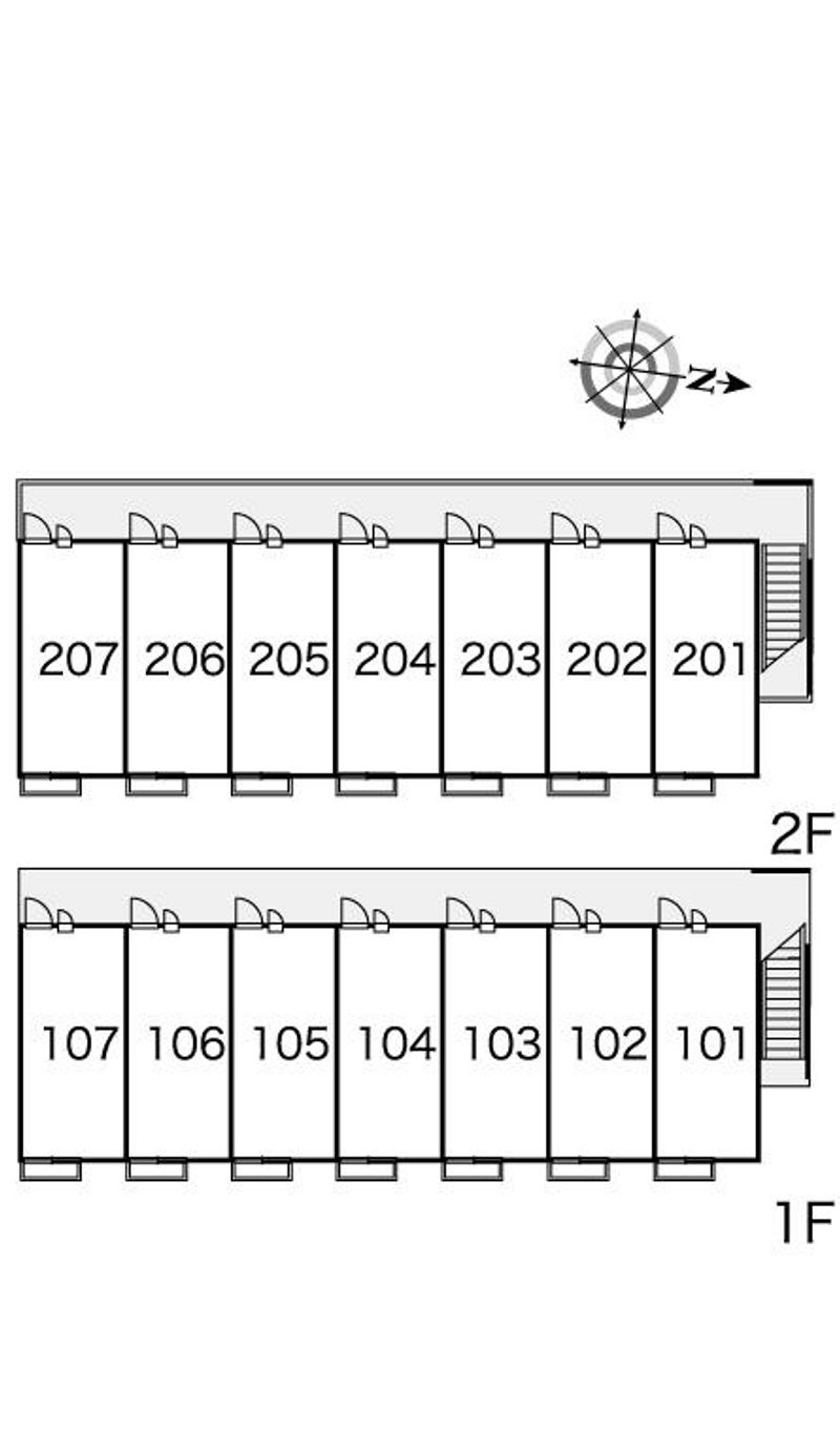 レオパレスマーブルハウス１４ 間取配置図
