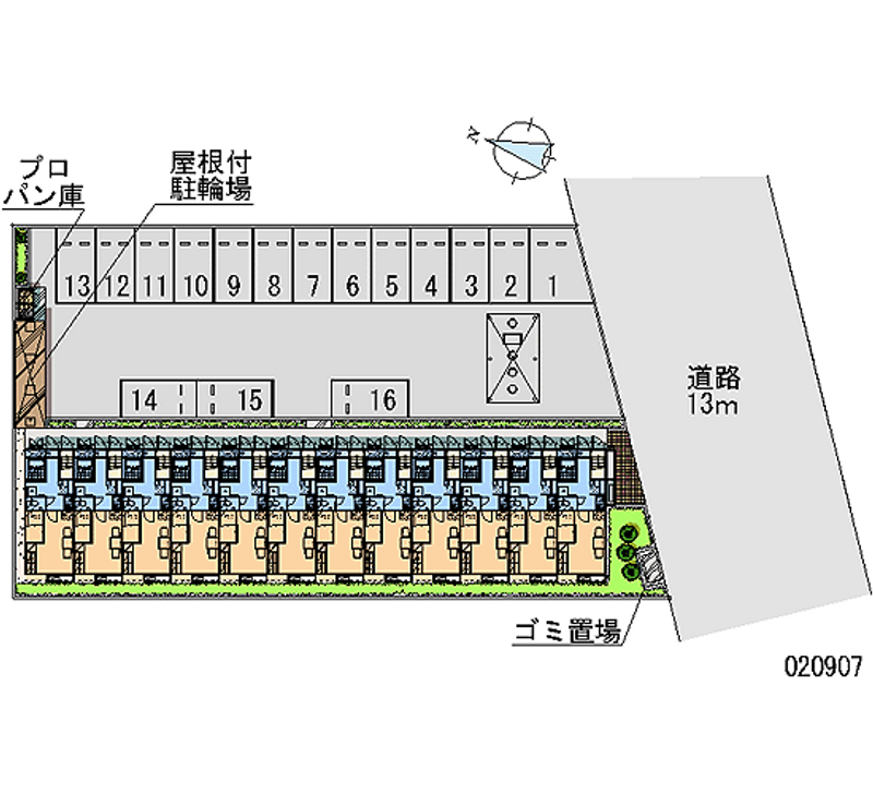 レオパレスミレオ 月極駐車場