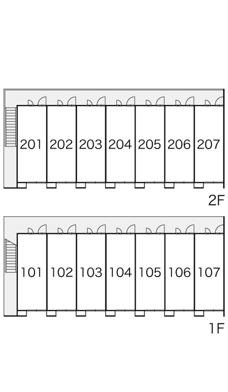 レオパレスＫＡＭＩＨＩＲＯＳＥ 間取り配置図
