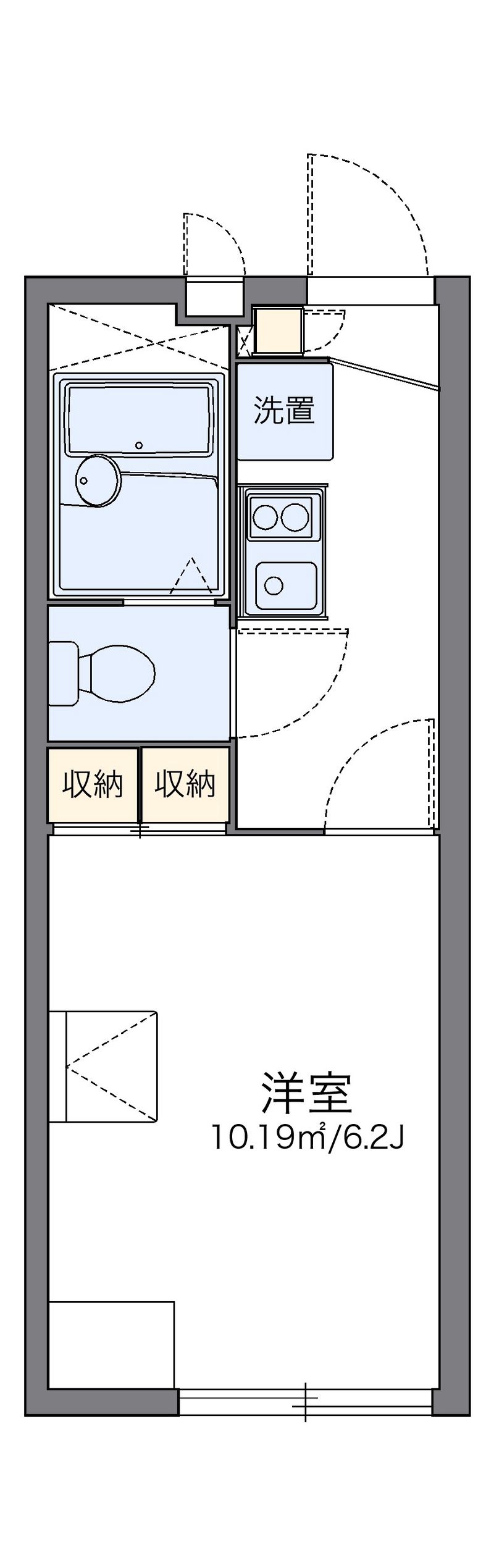 レオパレス三輪 間取図