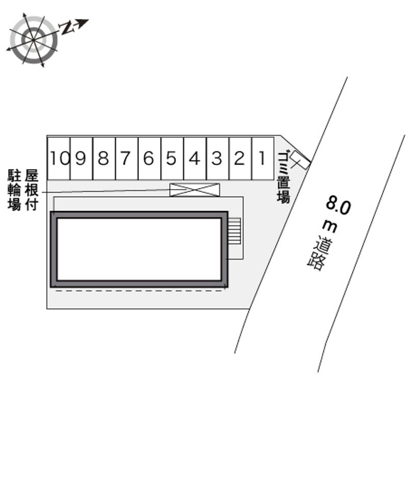 レオパレスＭＡＣＨＩＹＡ 配置図