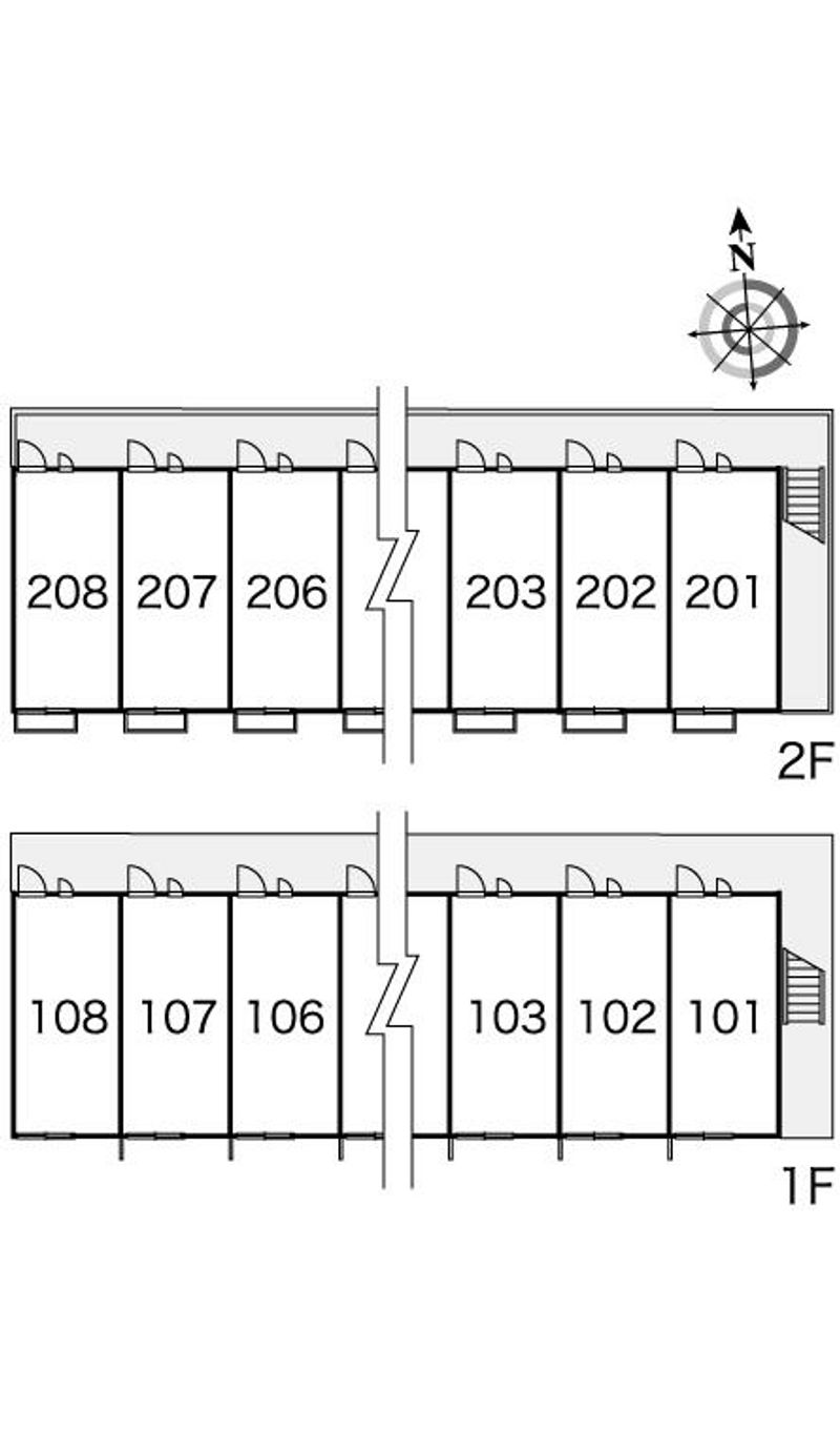 レオパレスＺⅠ 間取り配置図