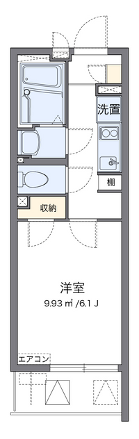 クレイノＹＫ岡村 間取り図