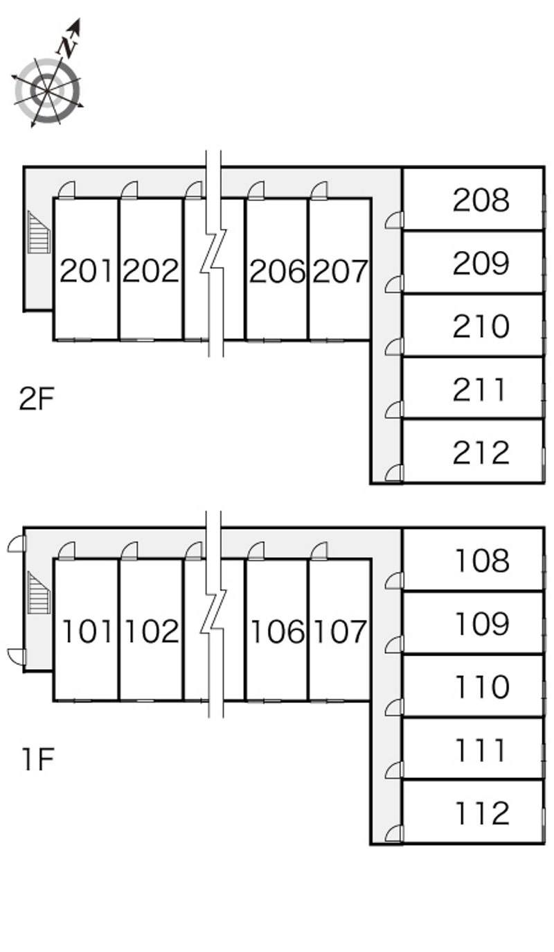 レオパレスハッサムＢ 間取配置図