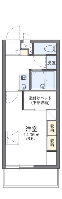 レオパレスレオリバーサイド２１ 間取り図