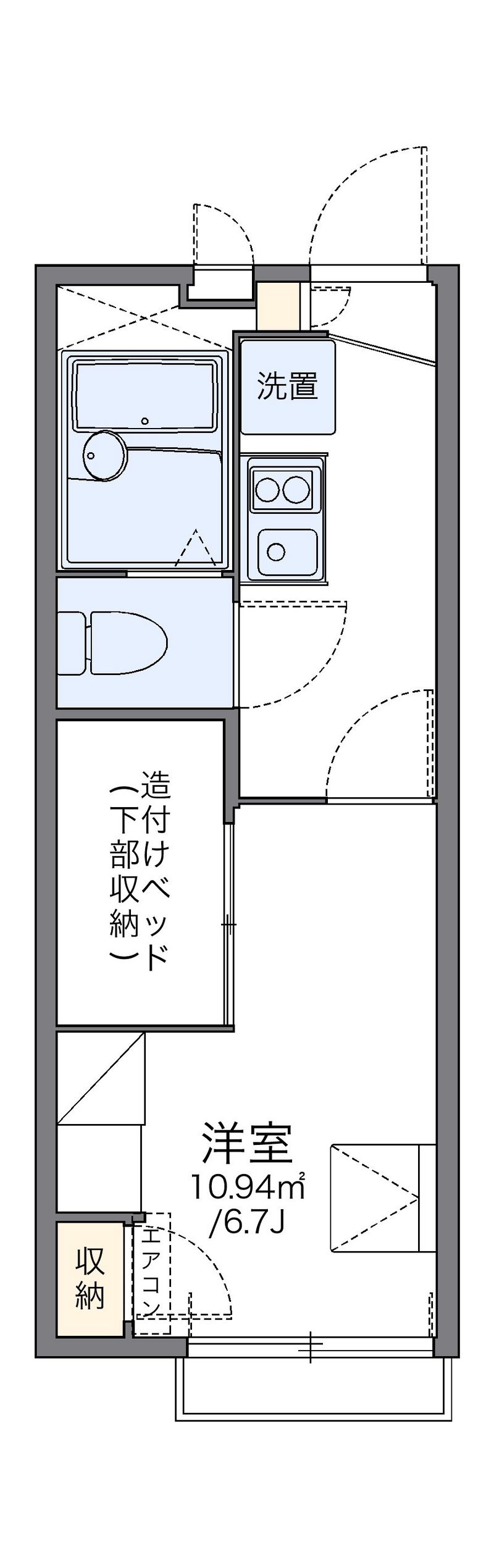レオパレス蜂ヶ岡 間取図