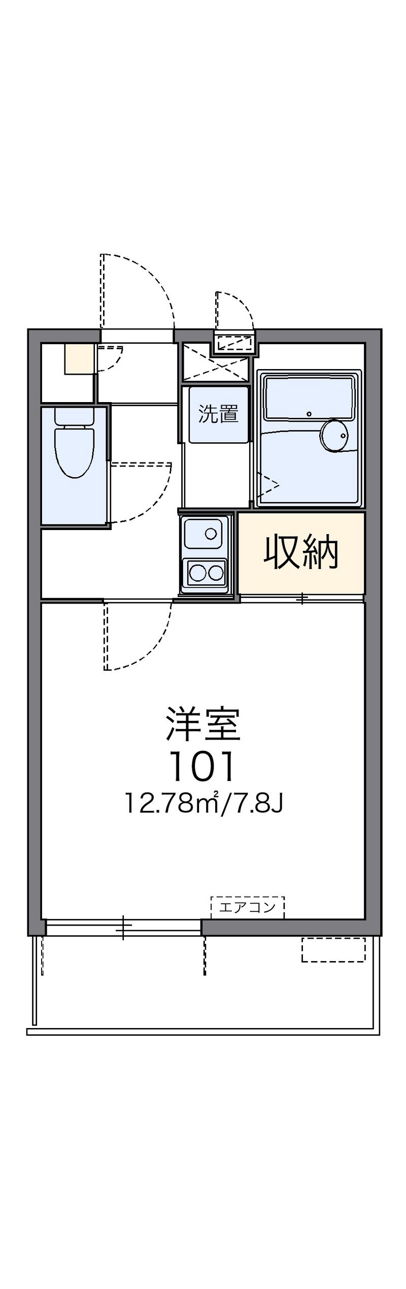 レオパレスマリー 間取図