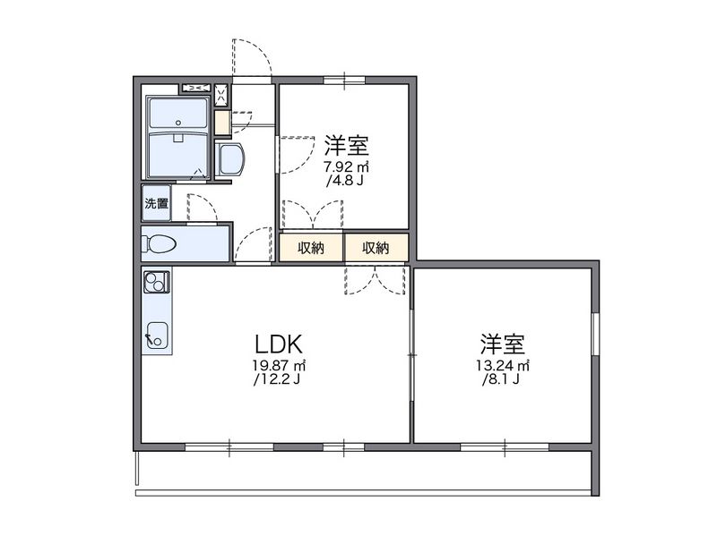 レオパレス城北Ａ 間取図