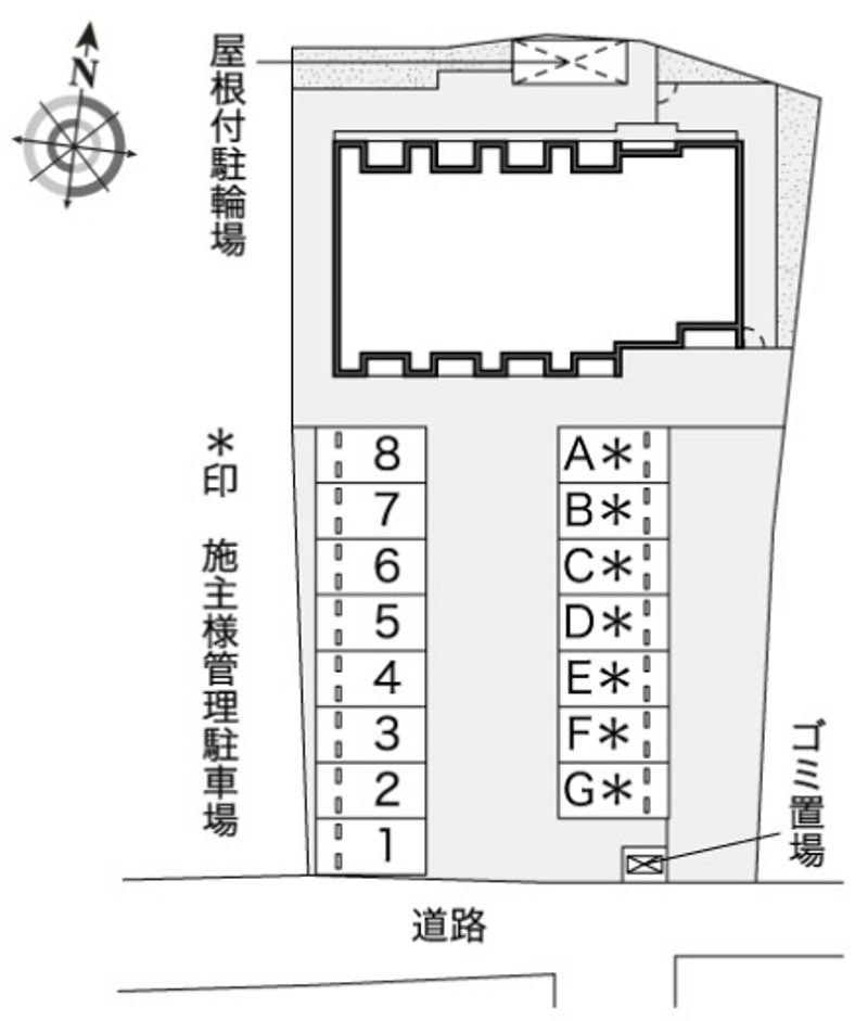レオネクスト雄町 駐車場