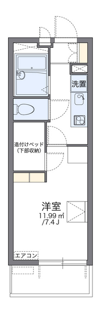 レオパレスガーディアン 間取り図