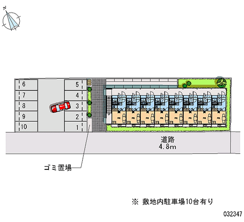 レオパレス船道 月極駐車場