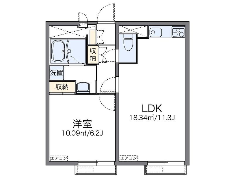 レオパレススペーシア　東池袋 間取図