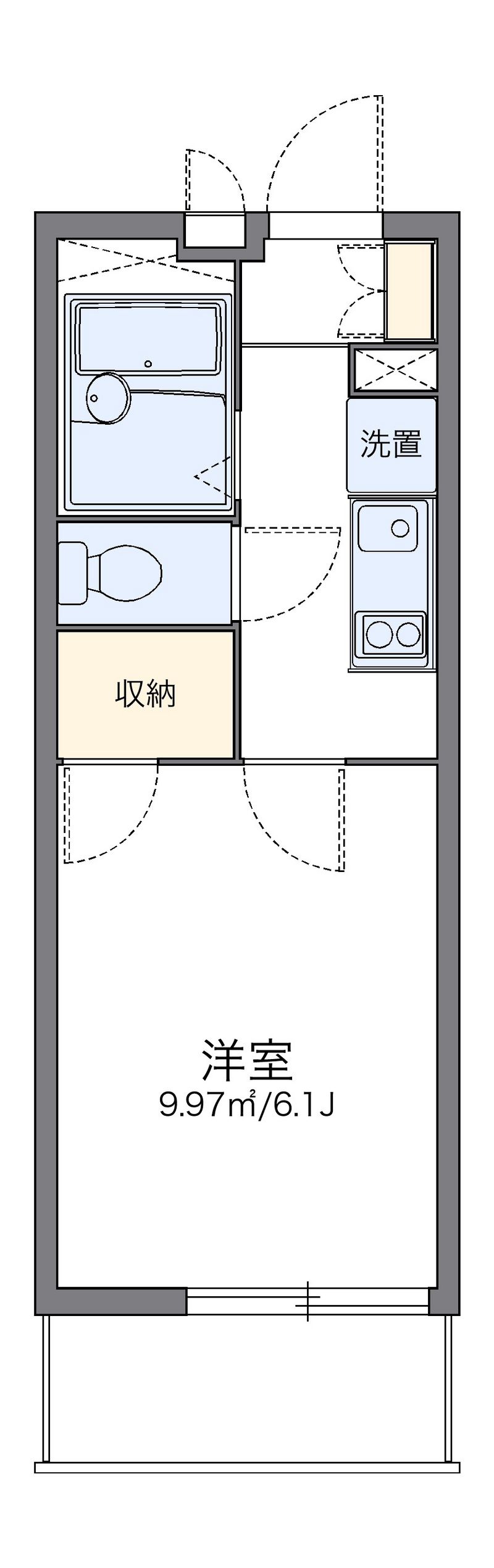 レオパレスサザンカ 間取図