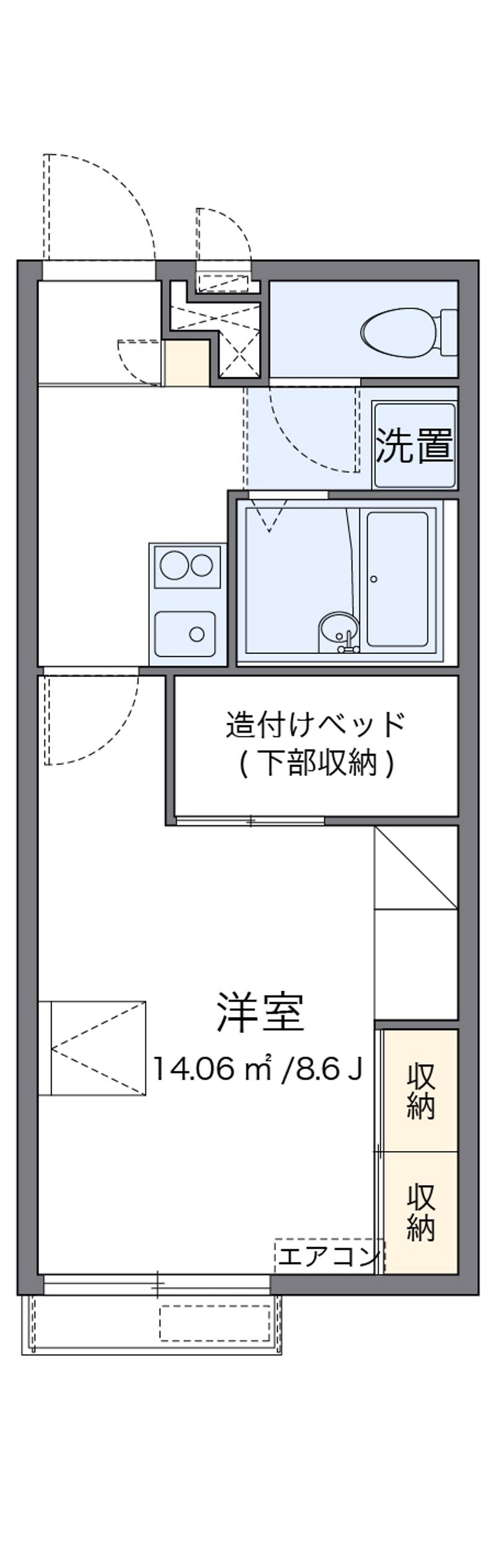 レオパレスアドヴァンテージ 間取図