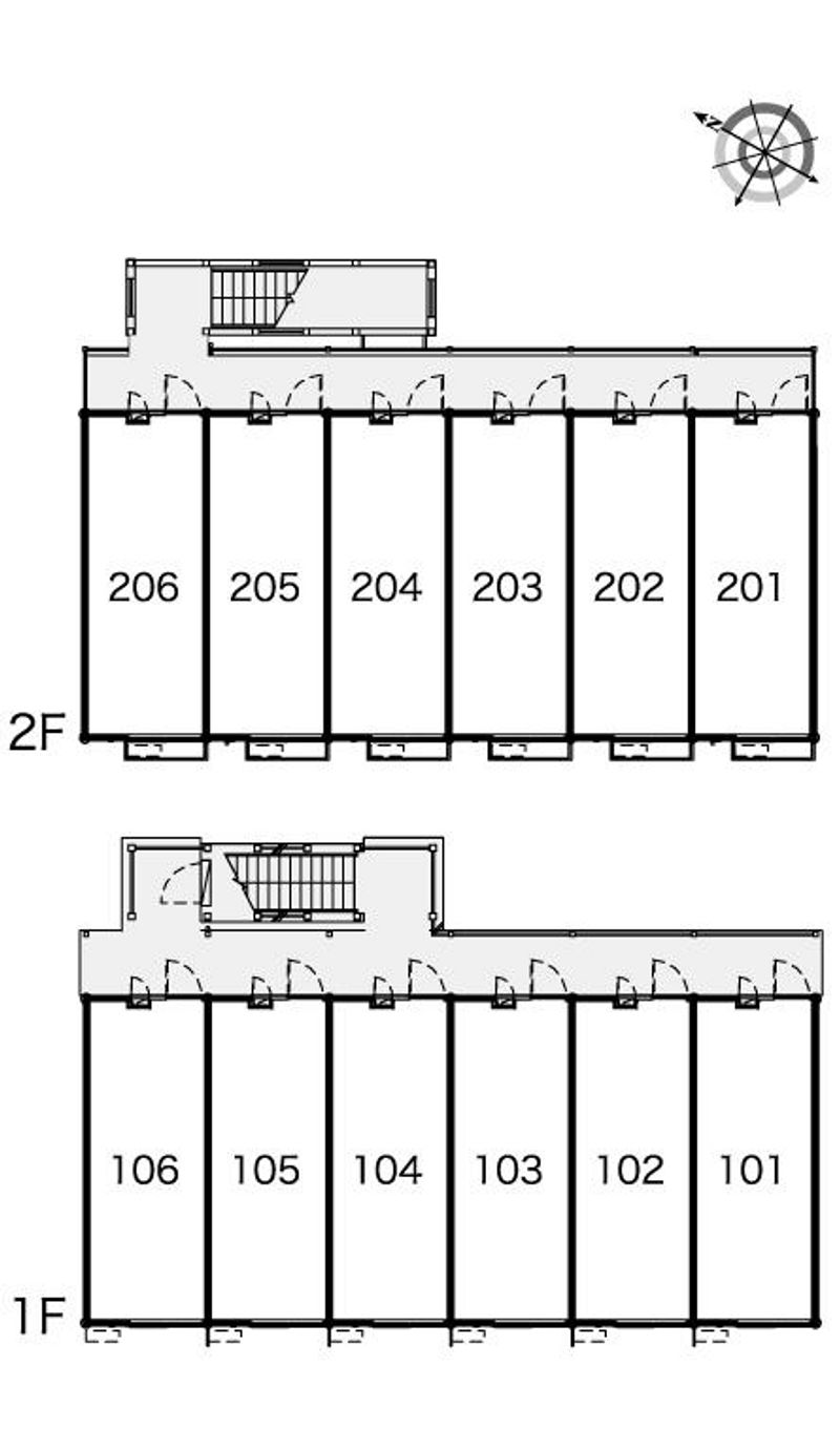 レオパレスツバキハウス 間取配置図