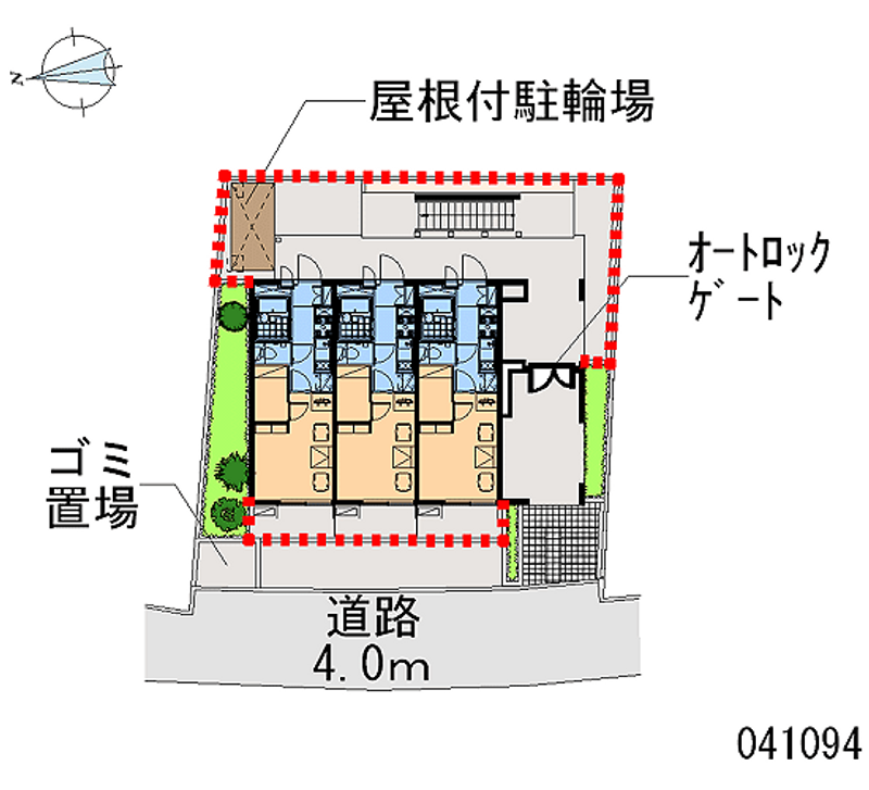 レオパレスソレイユ　Ｋ 区画図