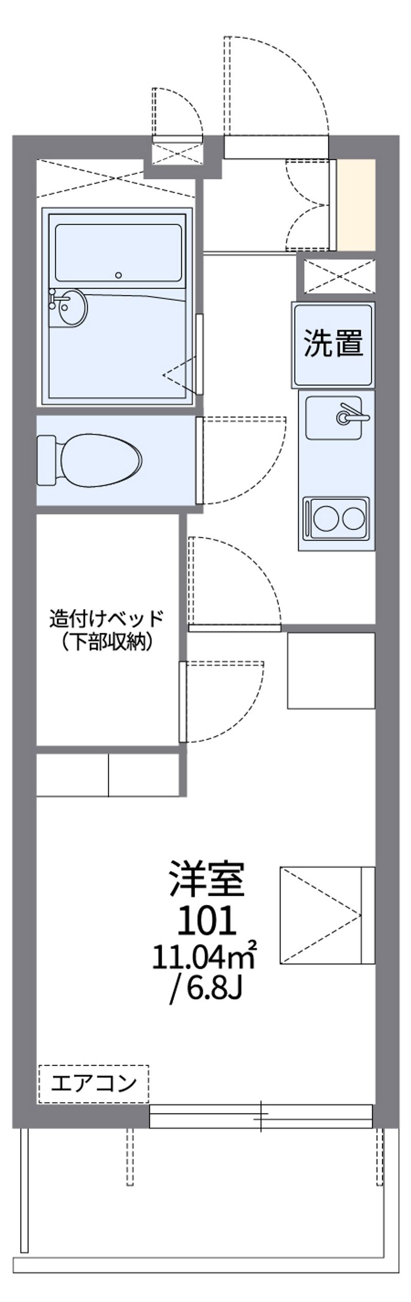 レオパレスドミールナイン 間取図