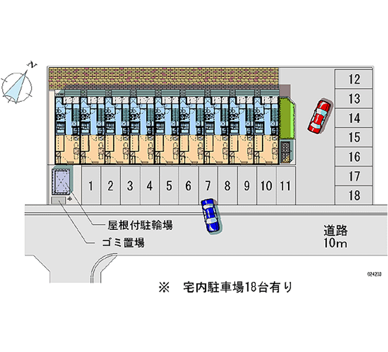 レオパレスコルティーレ 月極駐車場