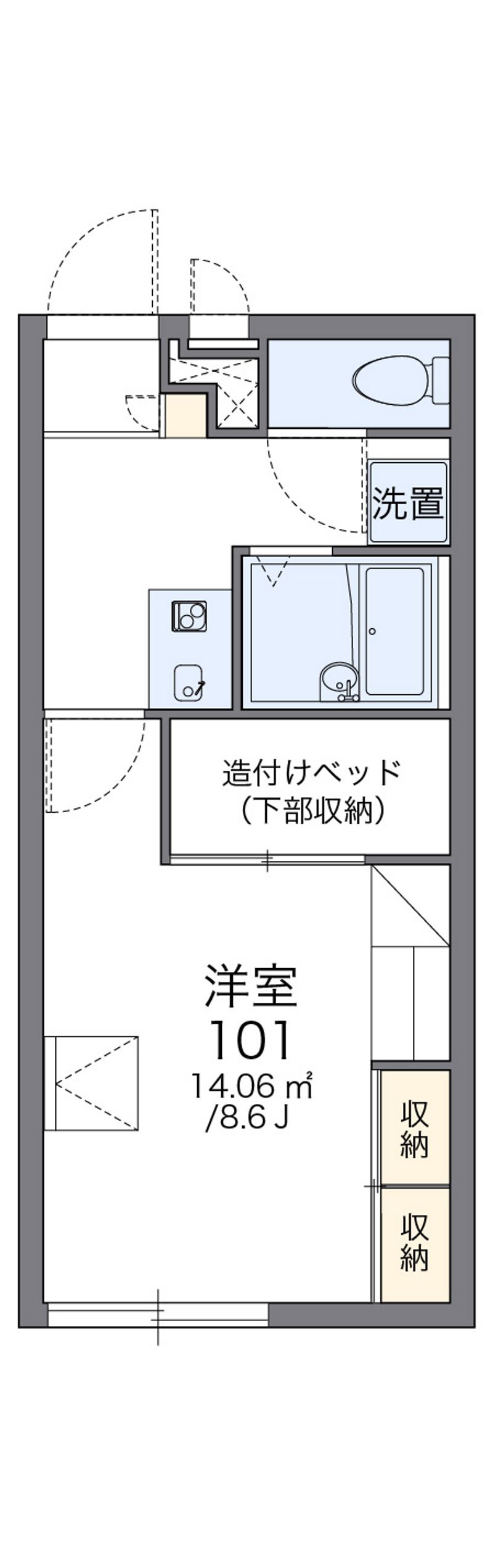レオパレス君津ウェーブ 間取図