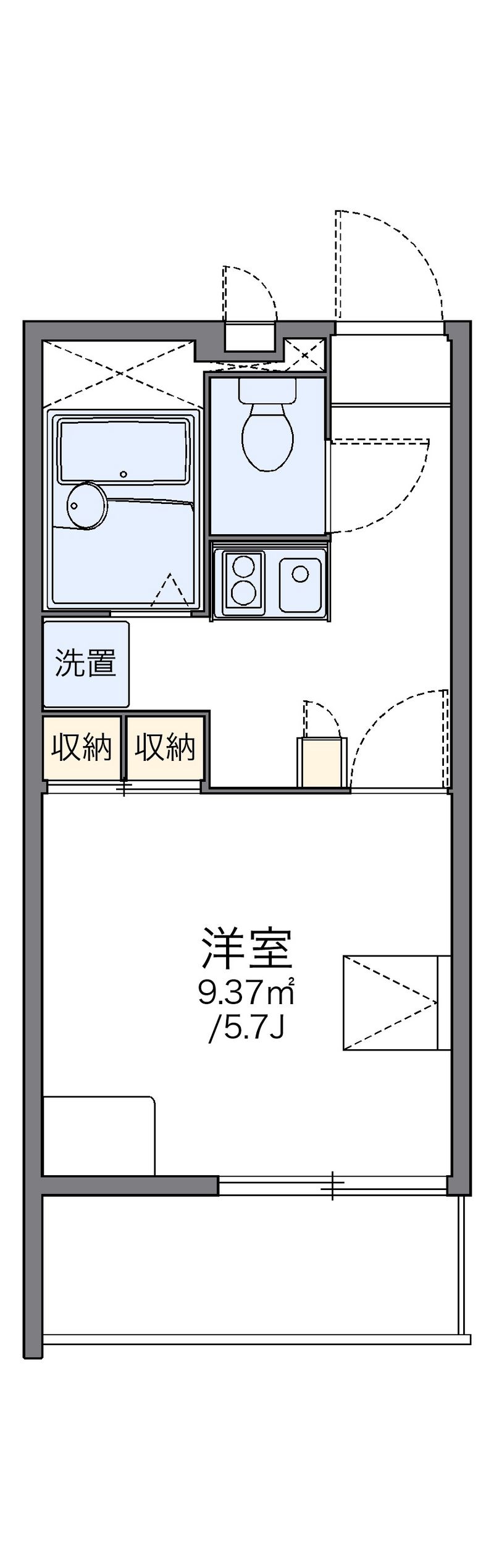 レオパレスわかば 間取図