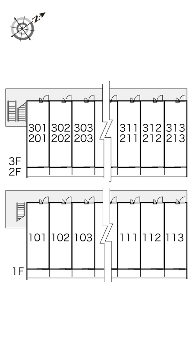 レオパレス中津川Ⅱ 間取配置図