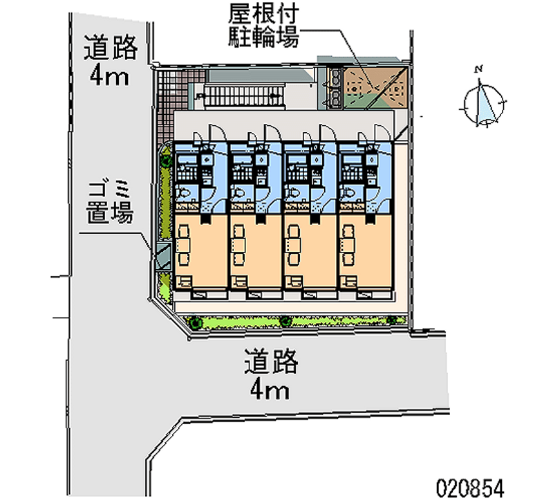 レオパレス香里 区画図