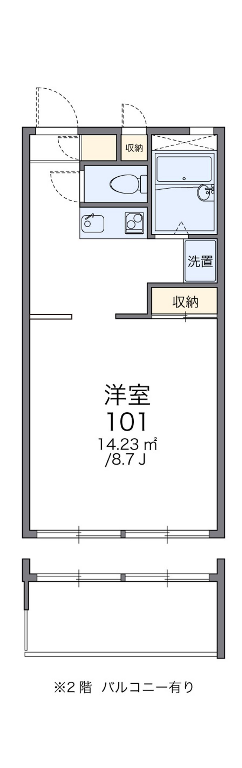 レオパレスライトハウス 間取図