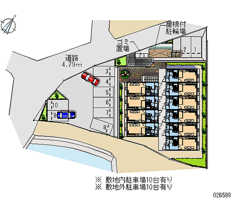 レオパレスＡｍｅｎｉｔｙ　鹿尾 月極駐車場