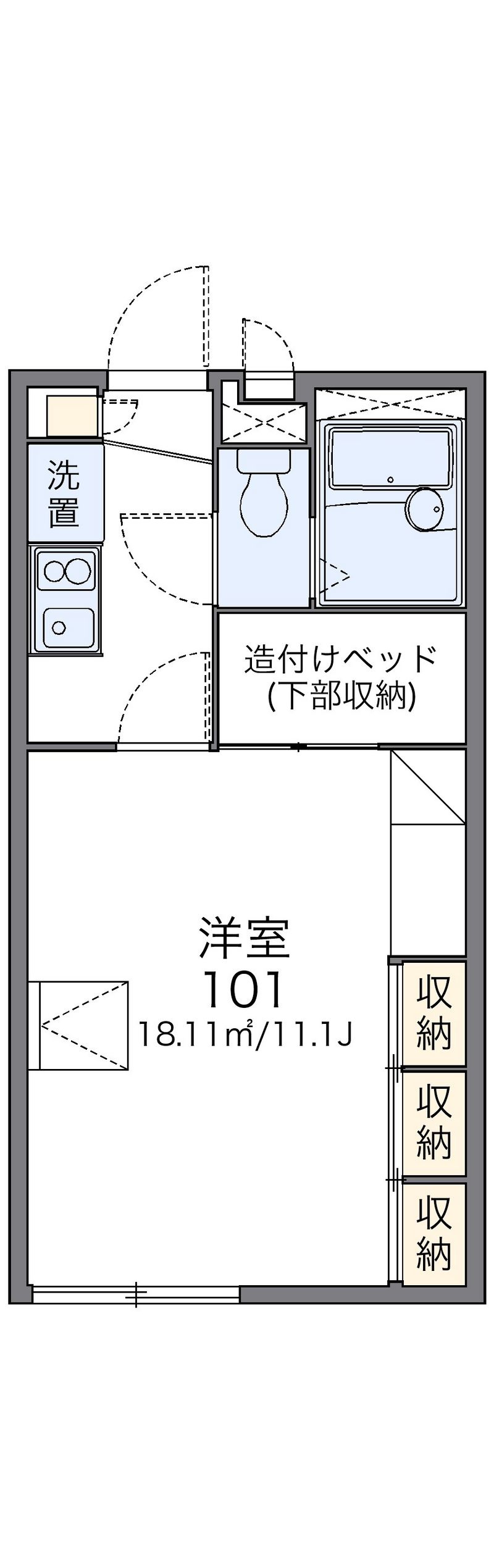 レオパレスマリリン 間取図