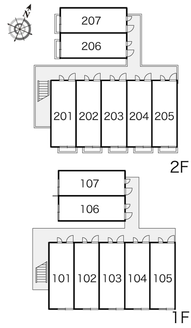 レオパレス中央 間取配置図