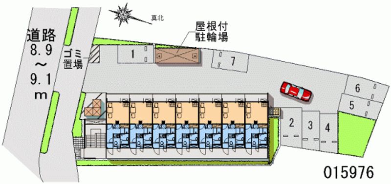 レオパレスウイング城南 月極駐車場