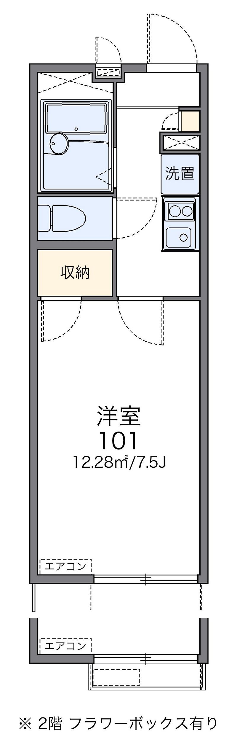 レオパレスクレエ豊中 間取図