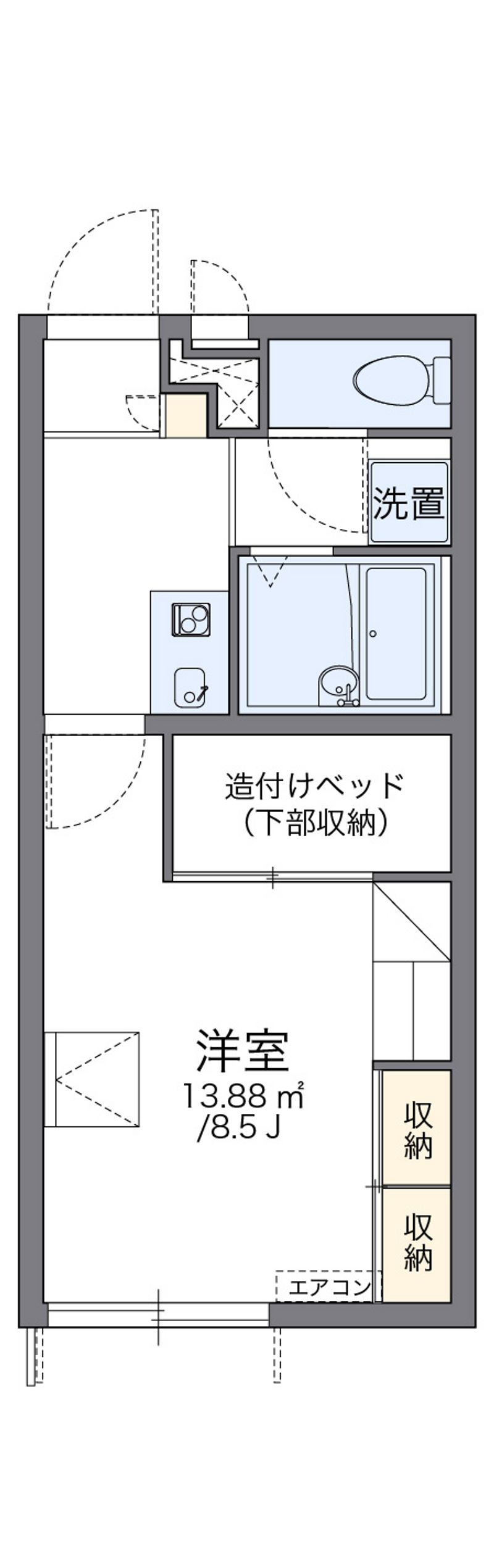 レオパレス蘭 間取図
