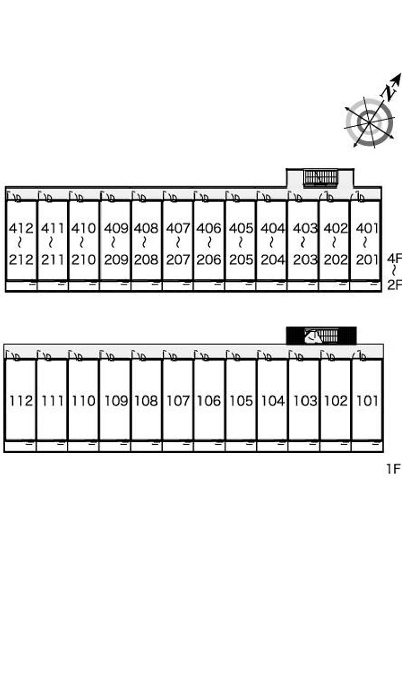 レオパレスエミールプラザ 間取配置図