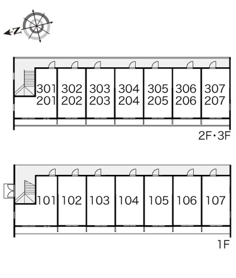 レオパレスレストⅡ 間取配置図
