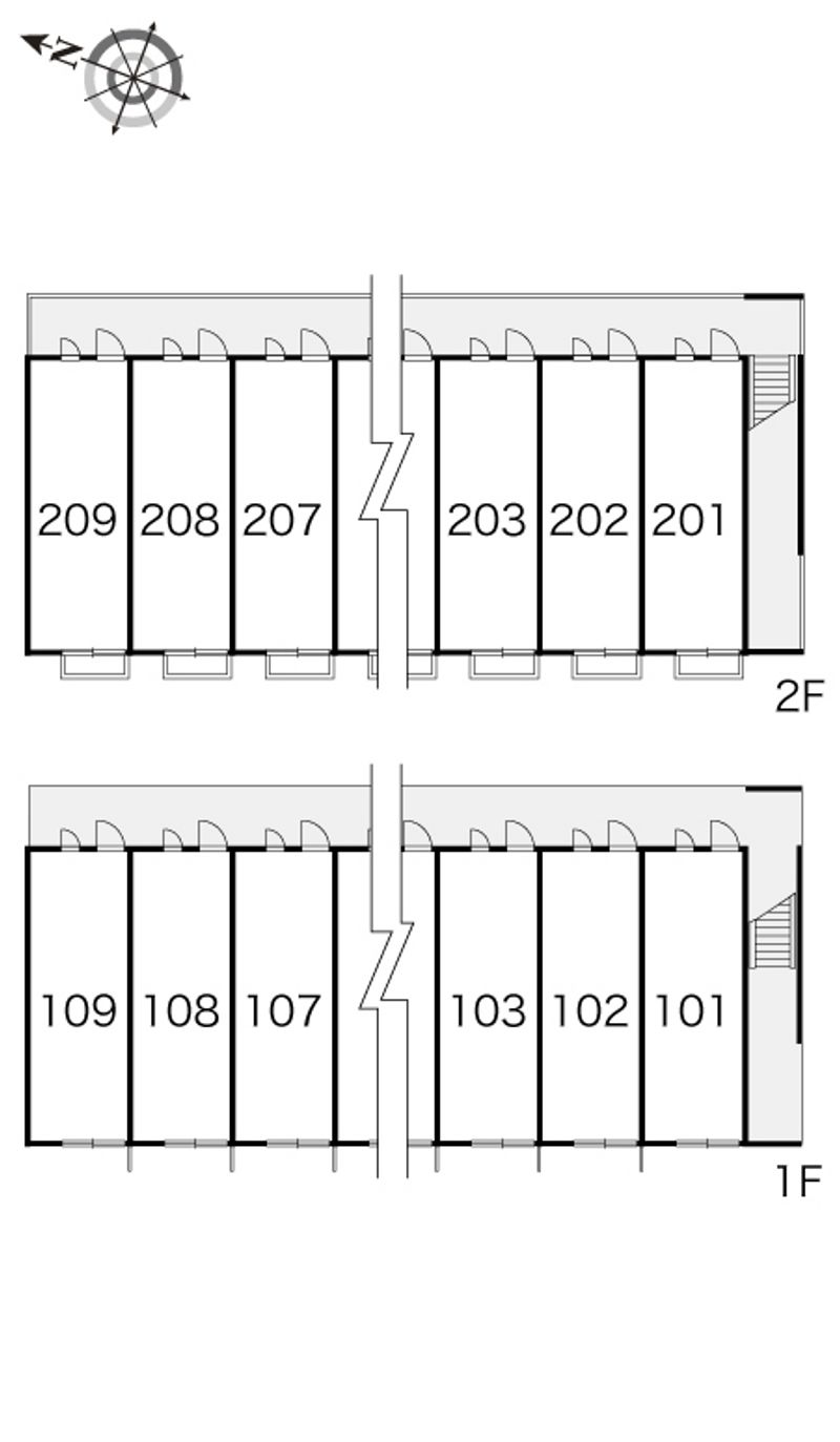 レオパレスウィング尾仲 間取配置図