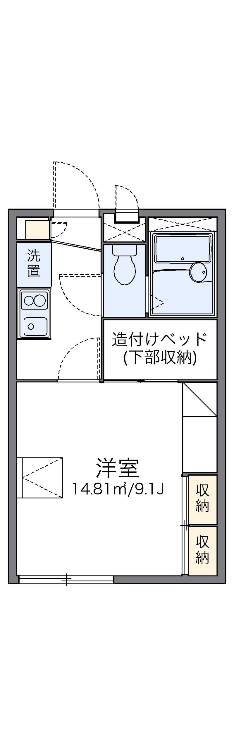 レオパレスＨＩすなやま 間取図