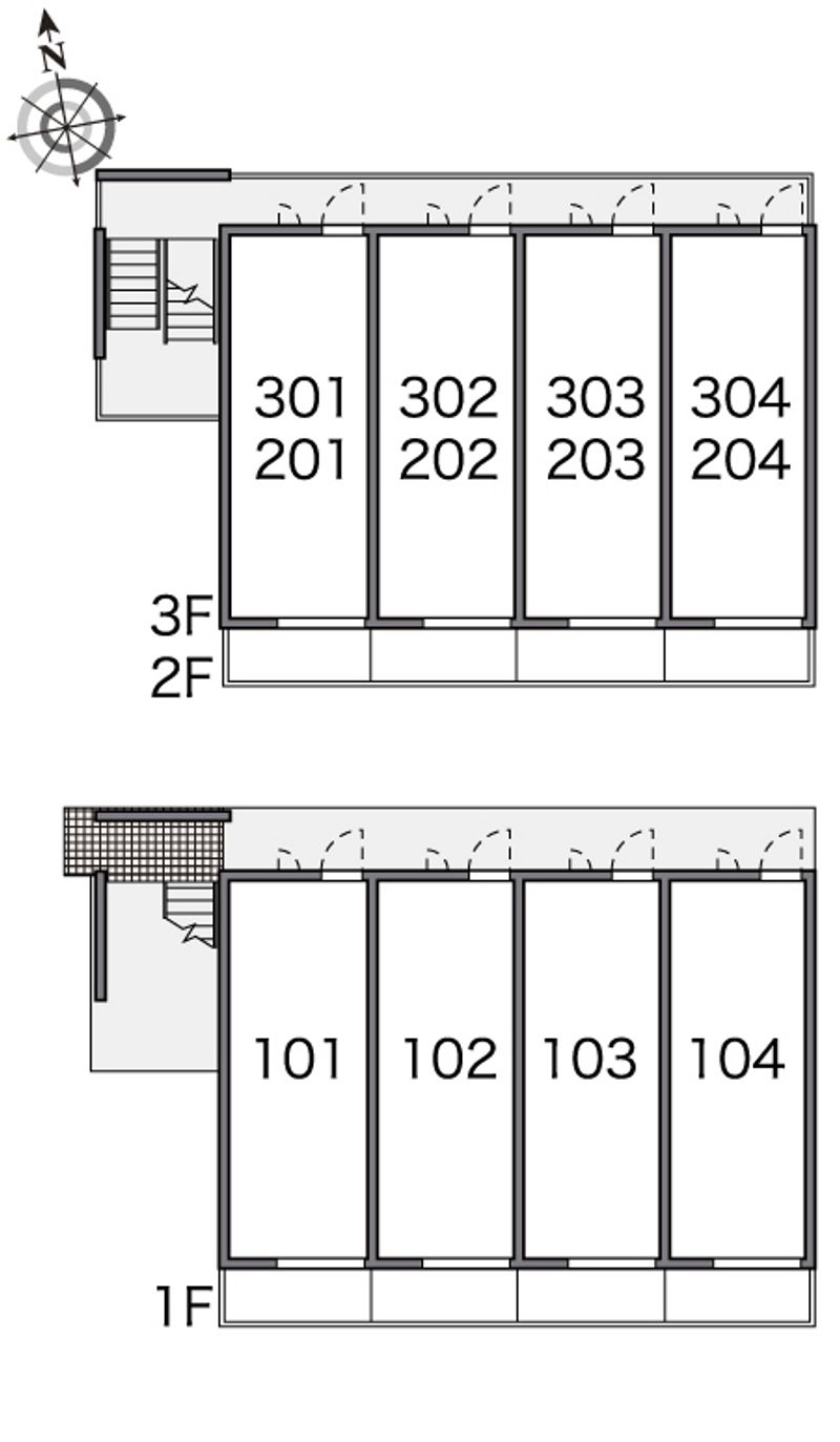 レオパレスシエスタ西郷屋敷 間取り配置図