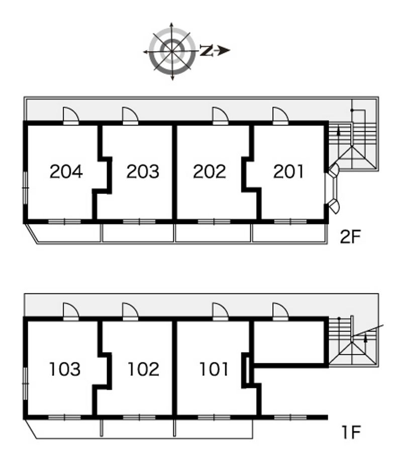 レオパレス光善寺第２ 間取り配置図