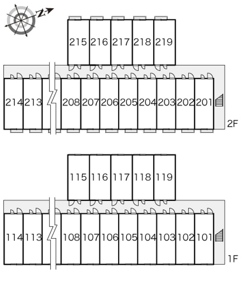 レオパレス一里木 間取配置図