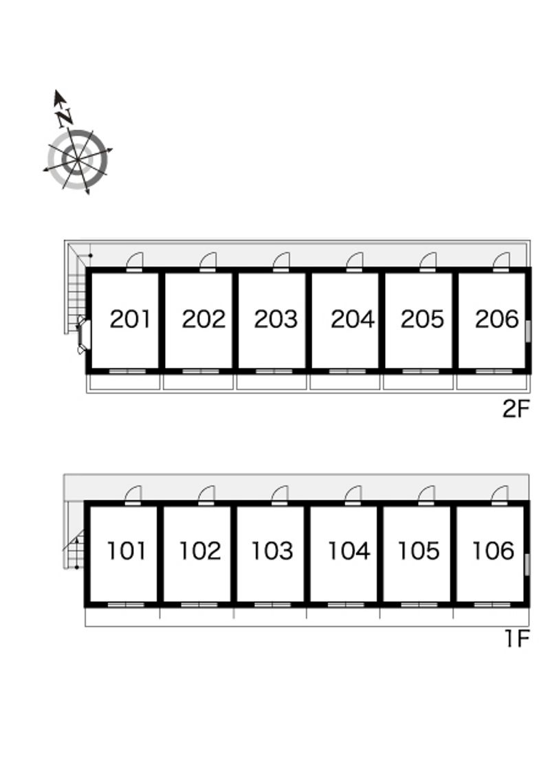 レオパレス中野第７ 間取り配置図