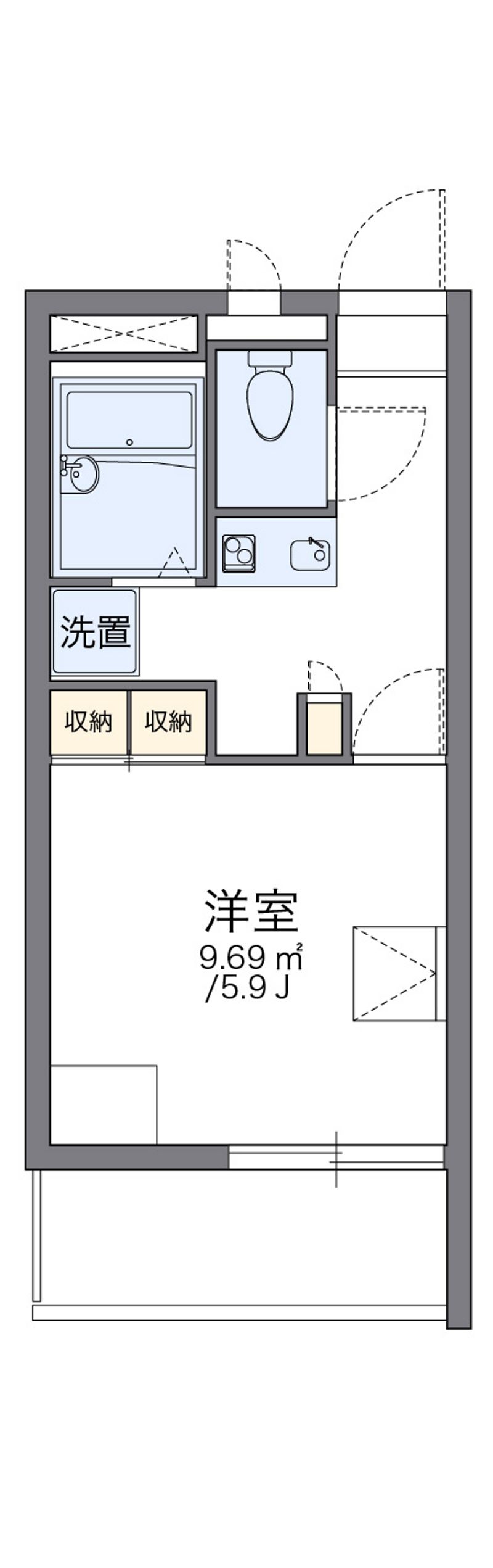 レオパレス柳谷 間取図