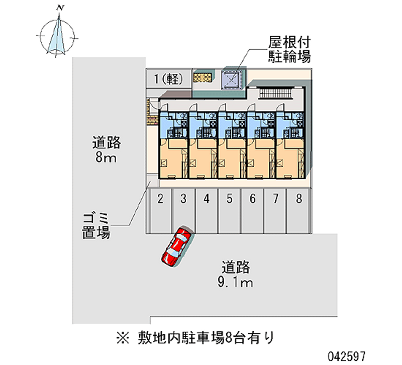 レオパレスはいろーどⅡ 月極駐車場