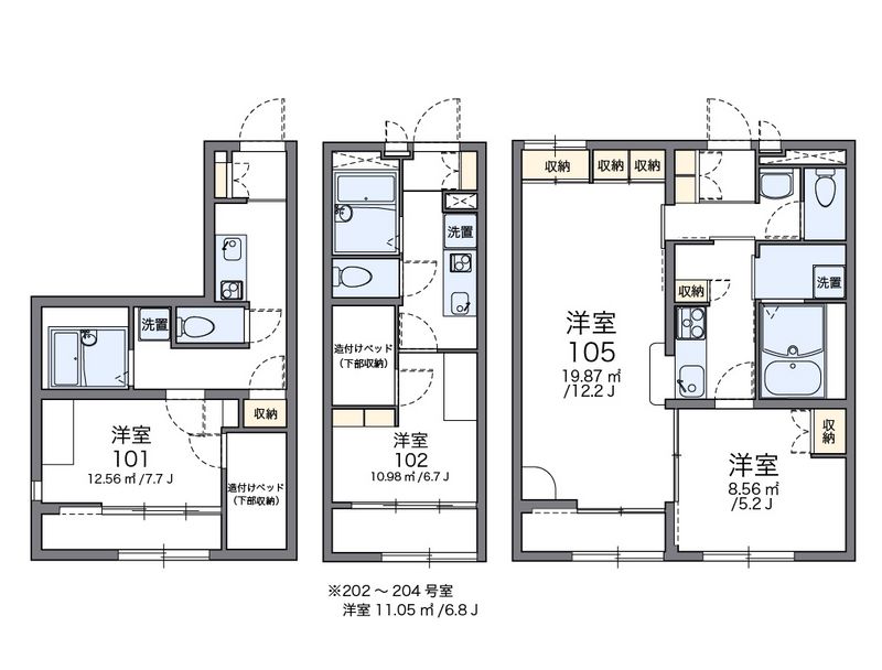 レオパレスドリーム 間取図